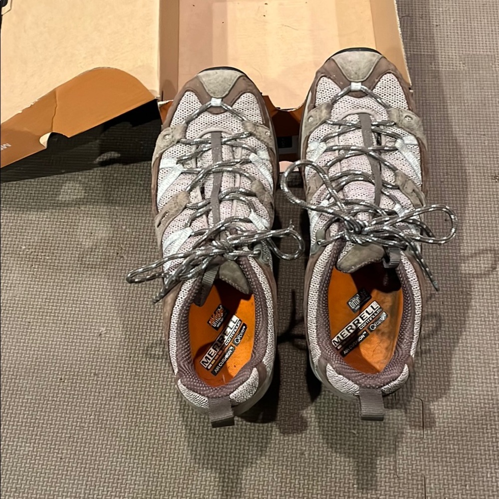 Merrell Hiking Shoes - Brown and Light Blue size 9